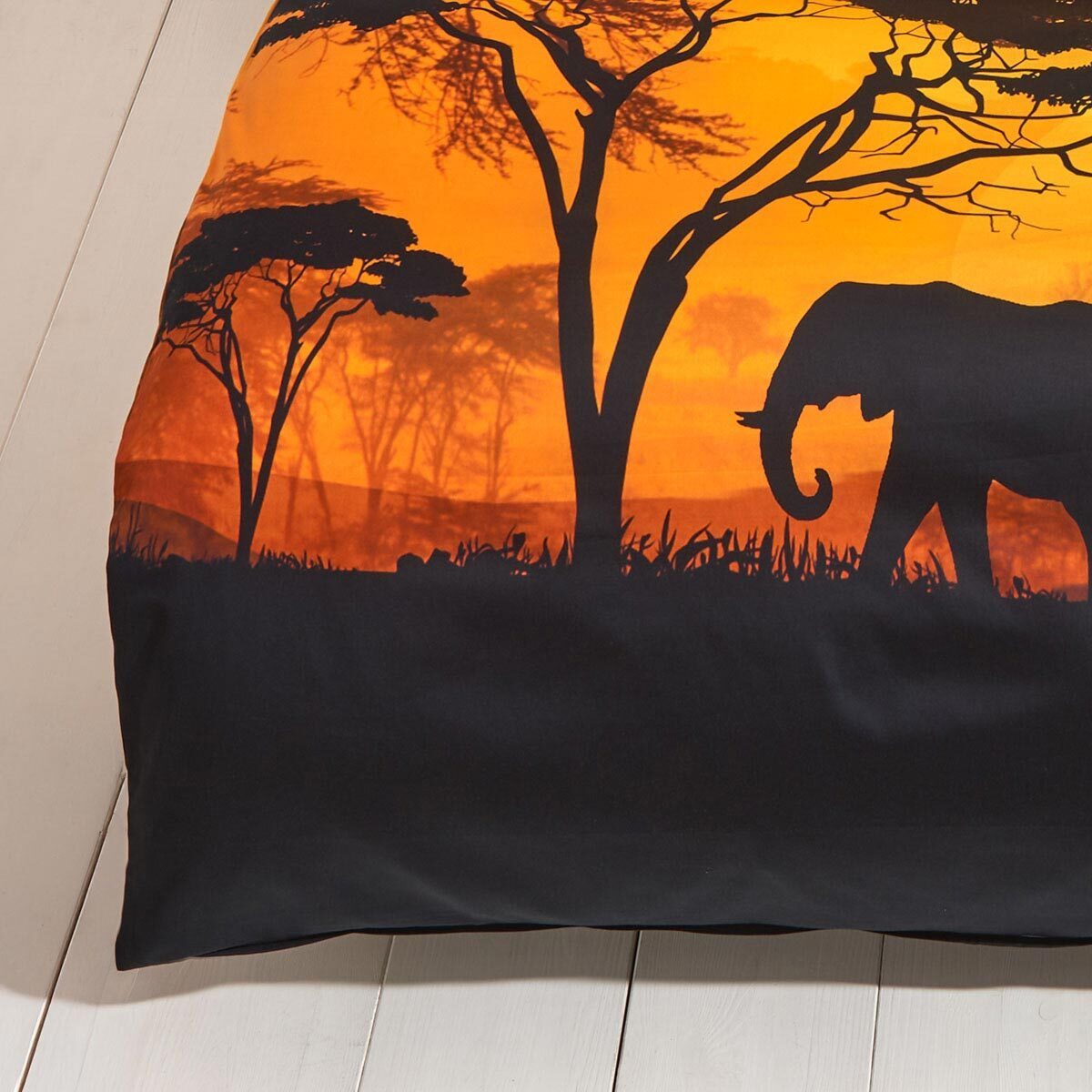 TRAUMSCHLAF Bettwäsche Afrika, Mako Satin, 2 teilig, traumhaftes Design in einzigartiger Haptik