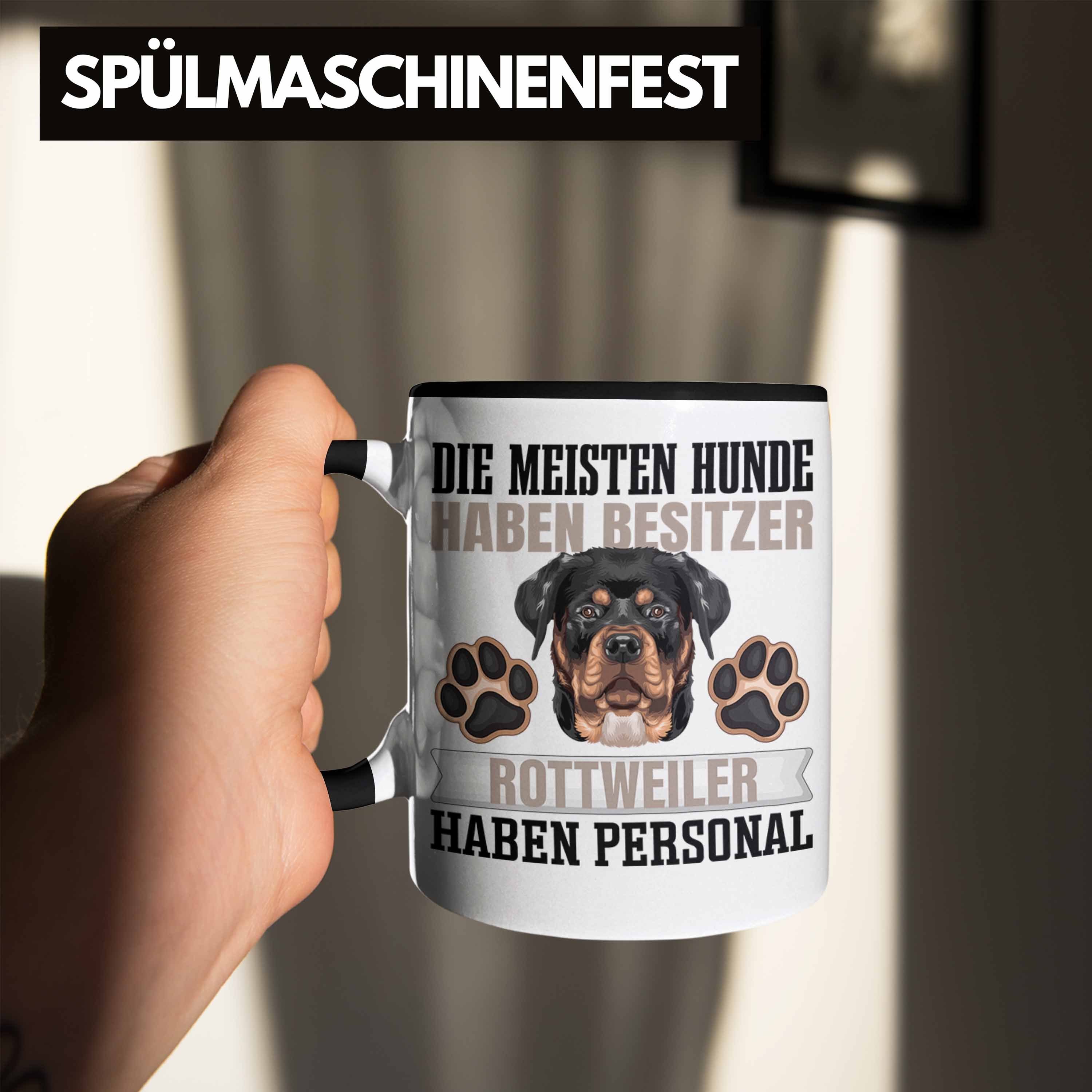 Lustiger Besitz Geschenkidee Tasse Tasse Trendation Rottweiler Besitzer Spruch Schwarz Geschenk