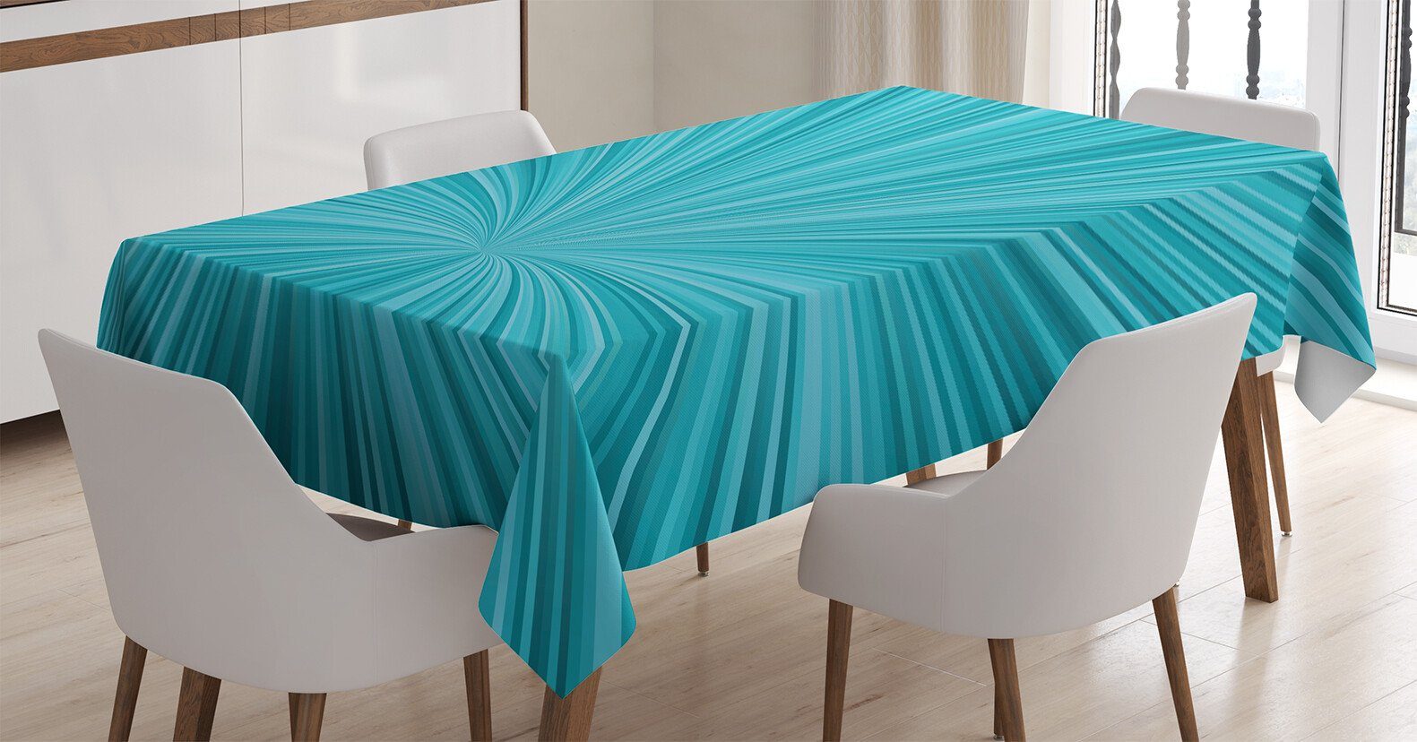 Klare Farben, Teal Abstract den Vortex Tischdecke Außen geeignet Für Farbfest Abakuhaus Entwurf Waschbar Bereich