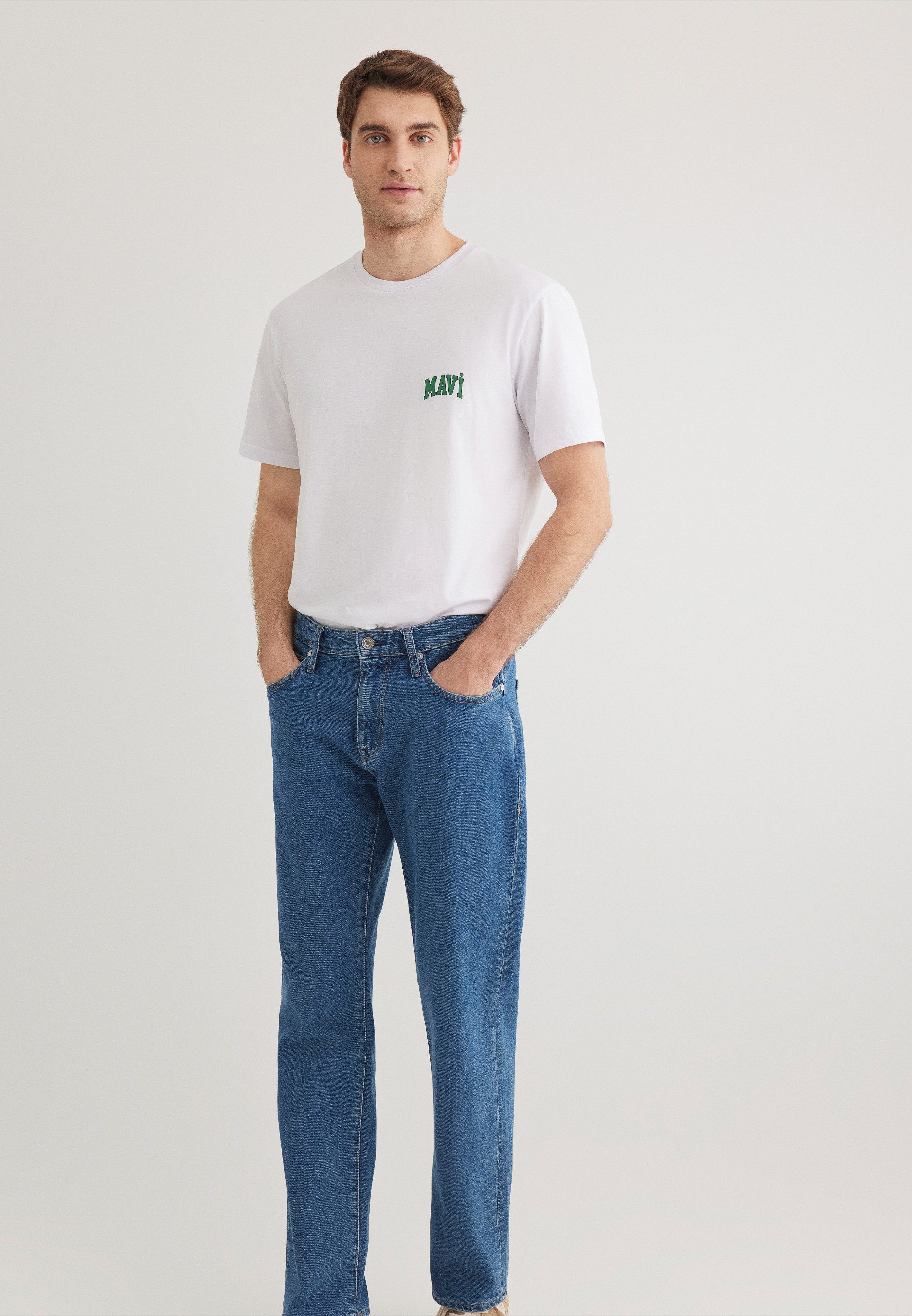 Mavi Pocket Tee T-Shirt, Airy Blue, S Uomo