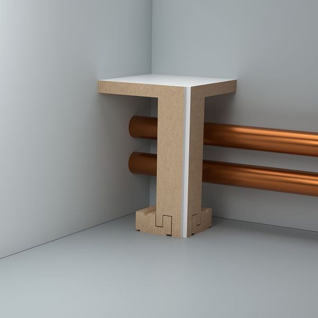 Südbrock Sockelleiste Heizungsrohrverkleidung Ontario Innen-Ecke, L: 6.4 cm, H: 9.6 cm, 1-St.