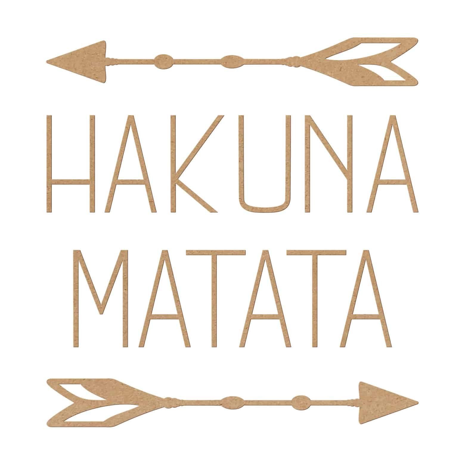 K&L Wall Art Holzbild Hakuna Matata mit Pfeilen Holzposter Deko Buchstaben günstig online kaufen
