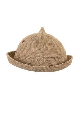 Sterntaler® Beanie Strohhut Bär (1-St., Babymütze Baumwolle ideal für jede Jahreszeit) Sonnenhut Kinder in süßer Bärchenoptik mit Stickerei