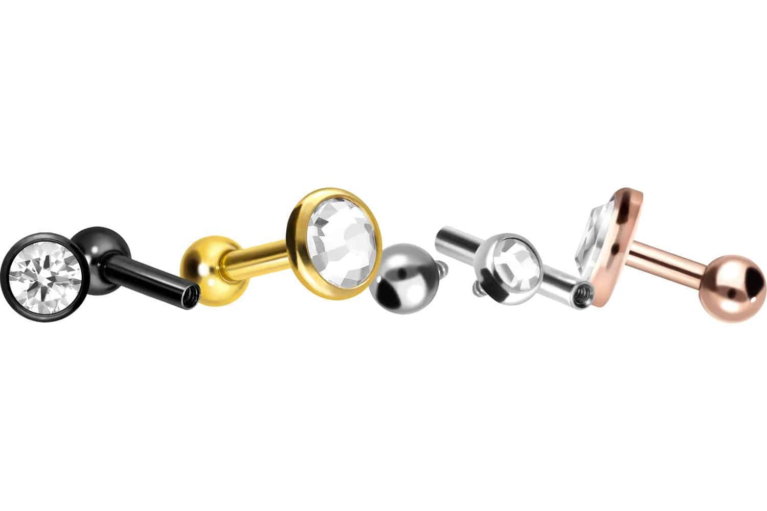 PIERCINGLINE Single-Ohrstecker Titan Ohrpiercing mit Innengewinde günstig online kaufen