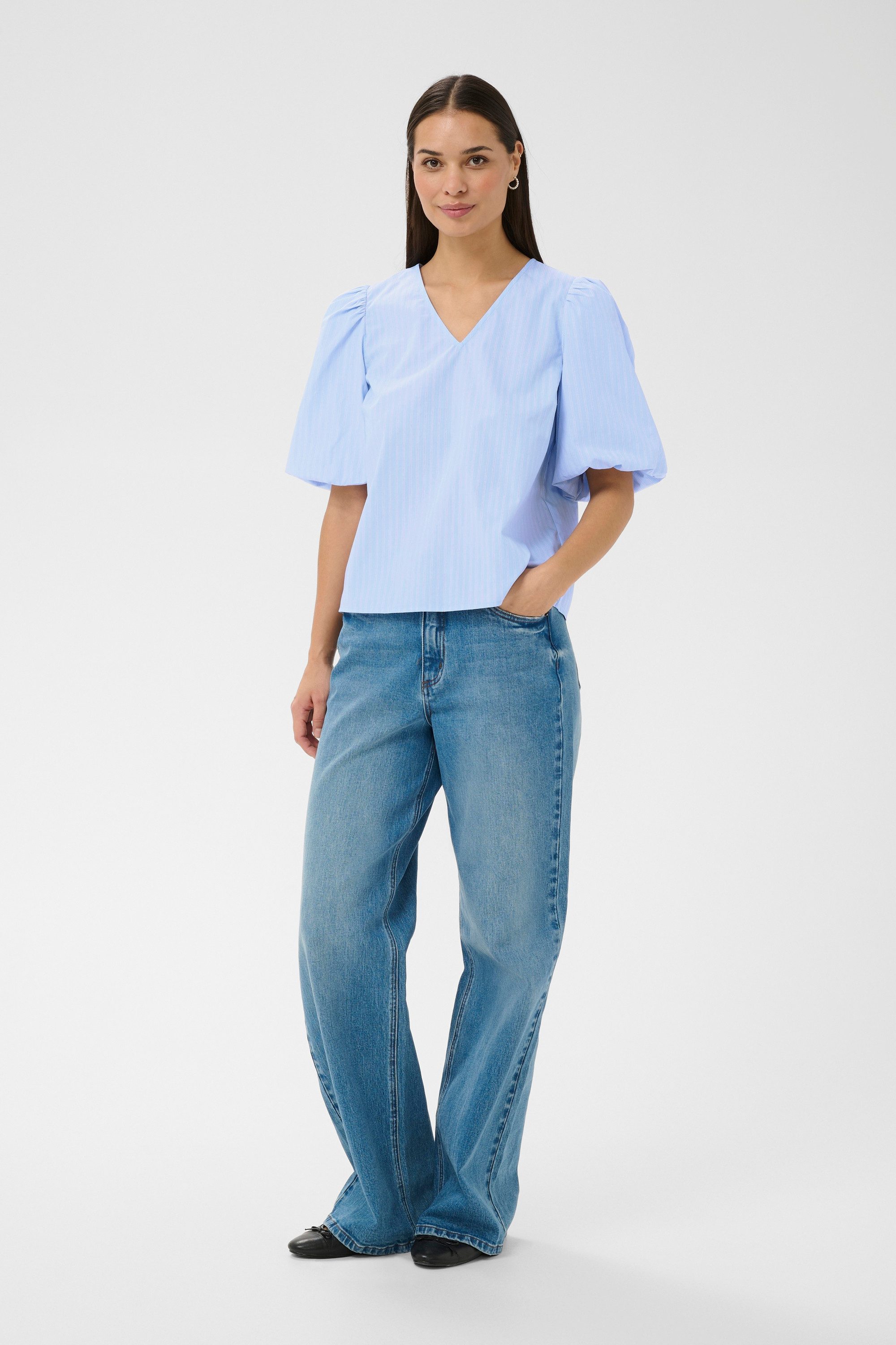 KAFFE Kurzarmbluse Kurzarm-Bluse KAjosie günstig online kaufen