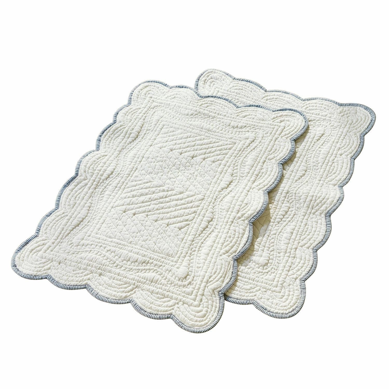 Mirabeau Tischläufer Platzset 2er Set Fontienne weiß/blau – Bild 2 von 5