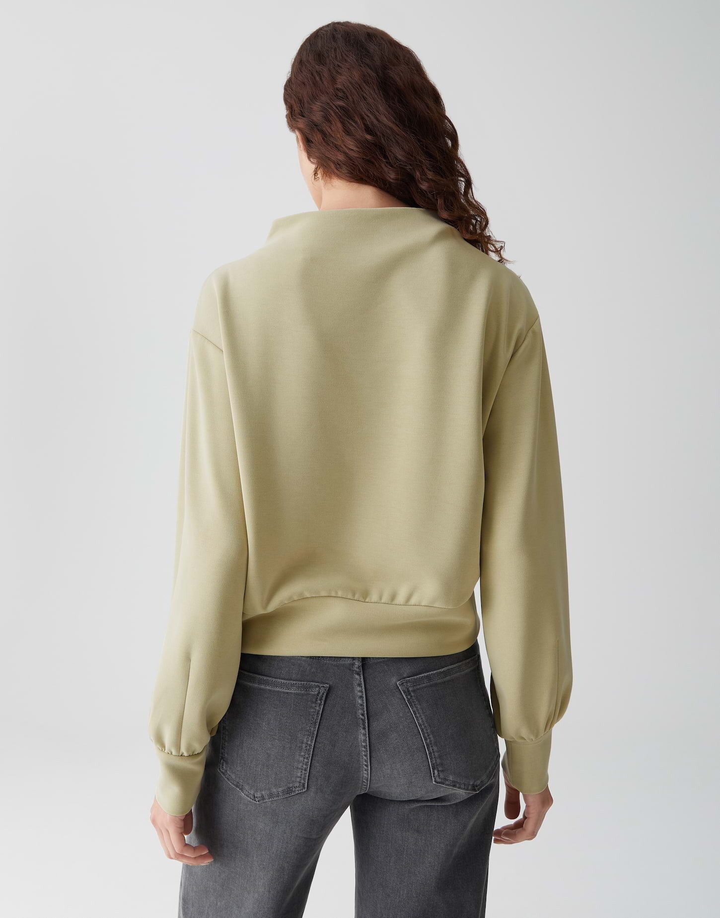 OPUS Sweatshirt GABLINA aus Modal Mix überschnittene Schulter mit Langarm, extrem weicher Griff