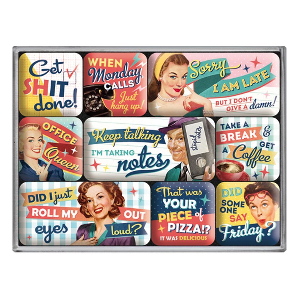 Nostalgic-Art Magnet 9tlg. Magnetset - Say it 50's - Office Fun