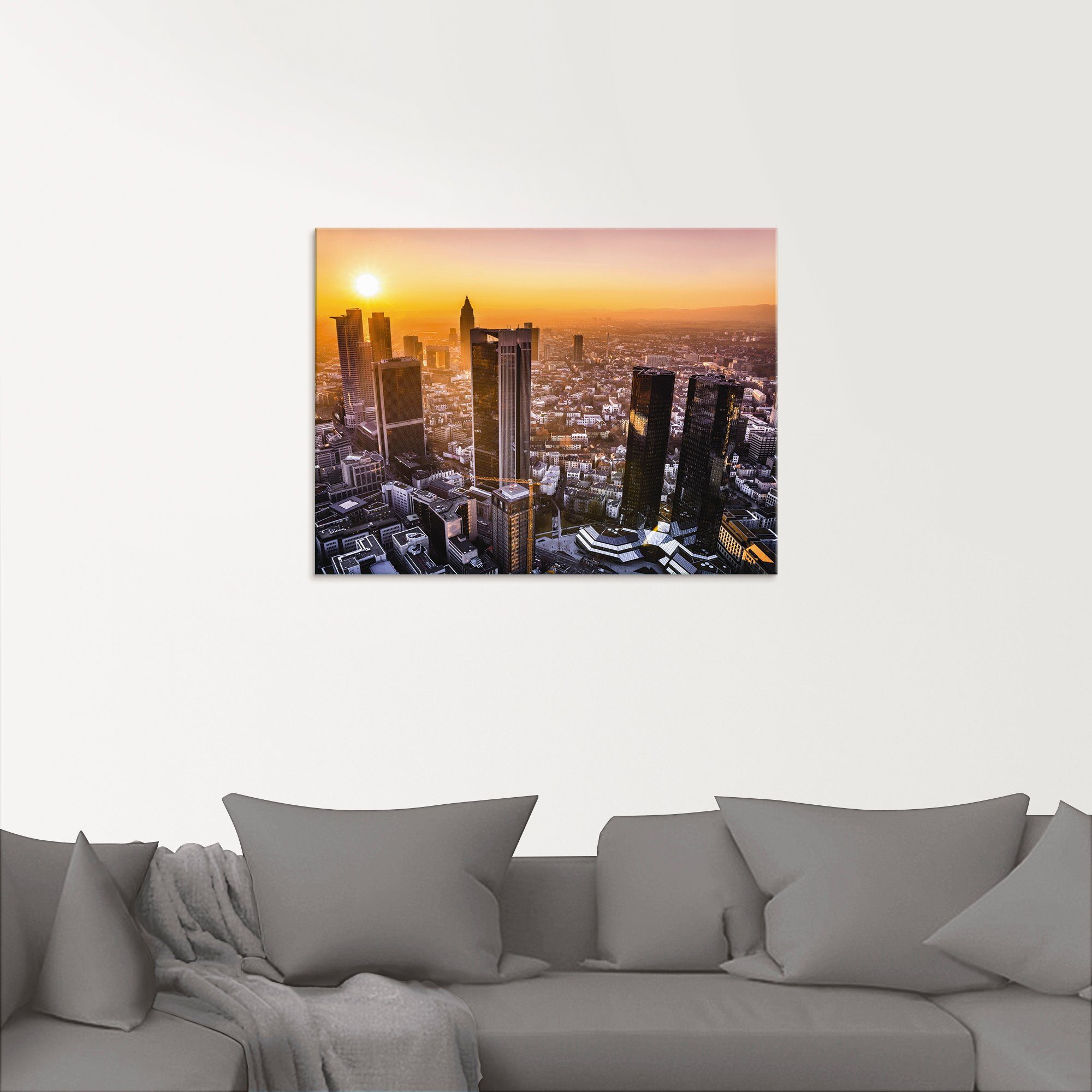 Artland Glasbild »Frankfurt am Main Panorama I«, Deutschland (1 Stück)-HomeTrends