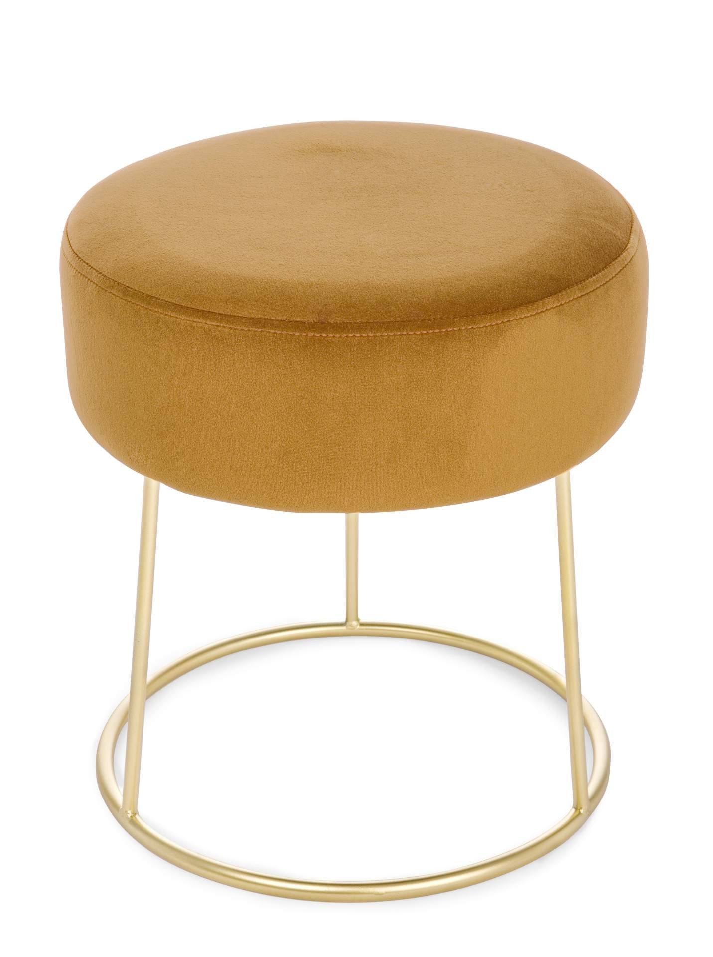 Bizzotto Hocker Clarissa in Samt-Optik, Gelb günstig online kaufen