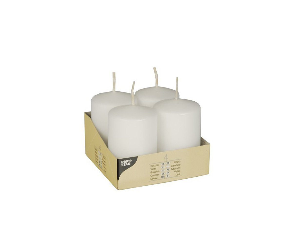 PAPSTAR Stumpenkerze, Столб свечи Ø50mm / 80mm (4St)