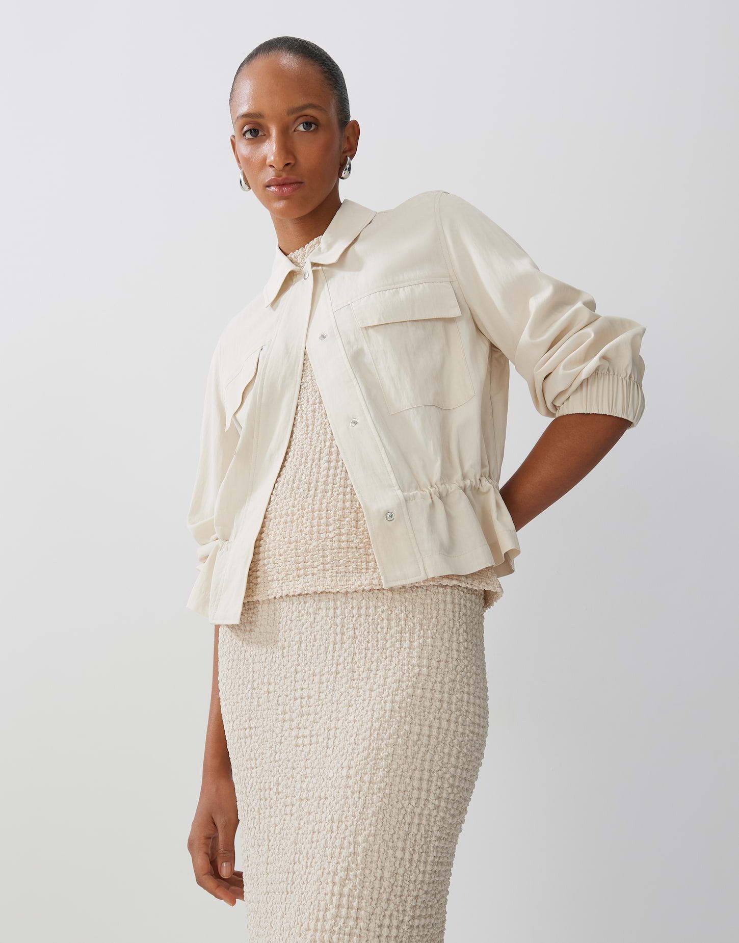Jackenblazer Leichte Blazer Jacke NELIA aus Fallschirm Stoff