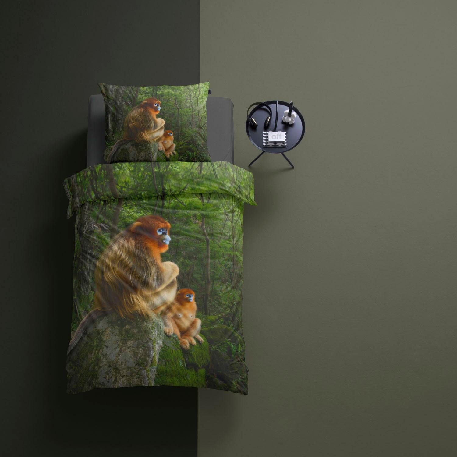 Bettwäsche »Snub Nosed Monkey«, damai, mit einem Affen-kaufen