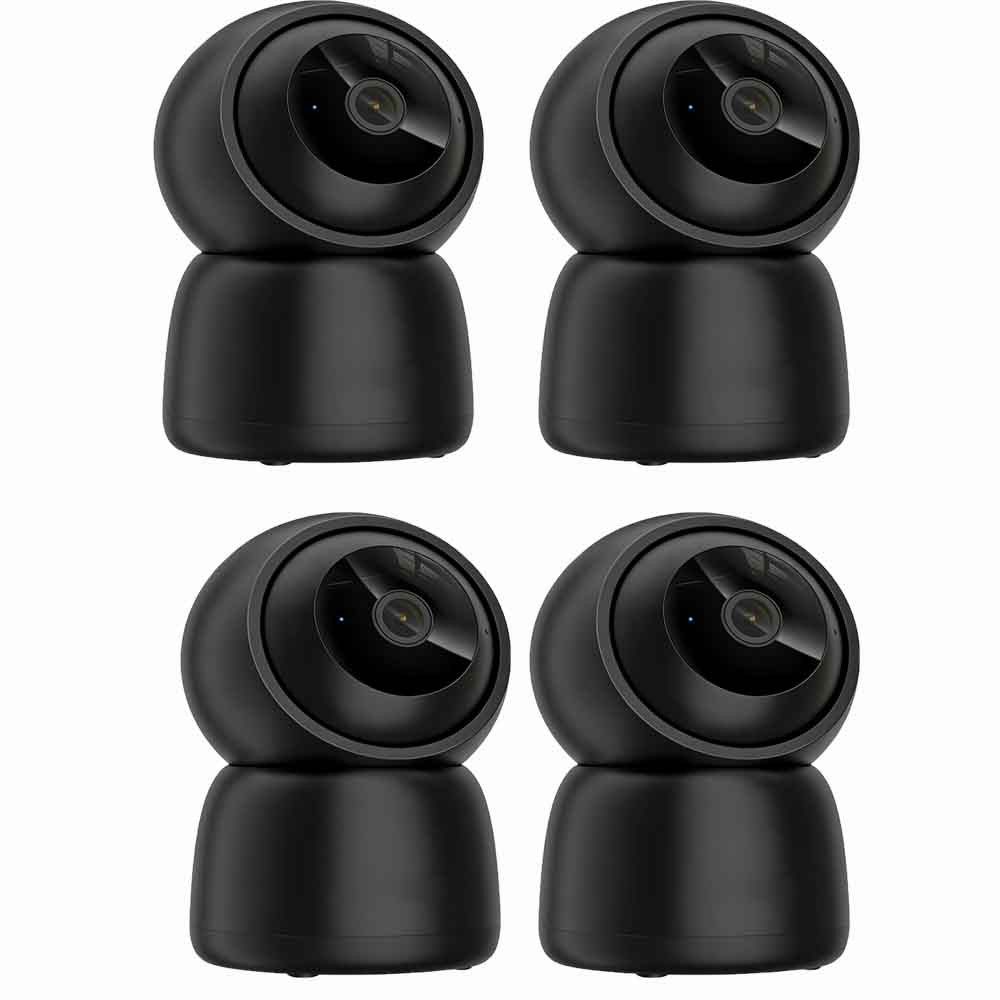 Topcony Überwachungskamera Innen HD 1080p Wifi Mini Kamera Wlan mit Nachtsicht Bewegungserkennung (Innen,Katzen Hunde Kamera, 4-tlg., One Touch Patrol,15M Nachtsicht, Bewegungserkennung, Zwei-Wege-Audio, kompatibel mit Alexa und Google Assistant, für Babys/Haustiere)