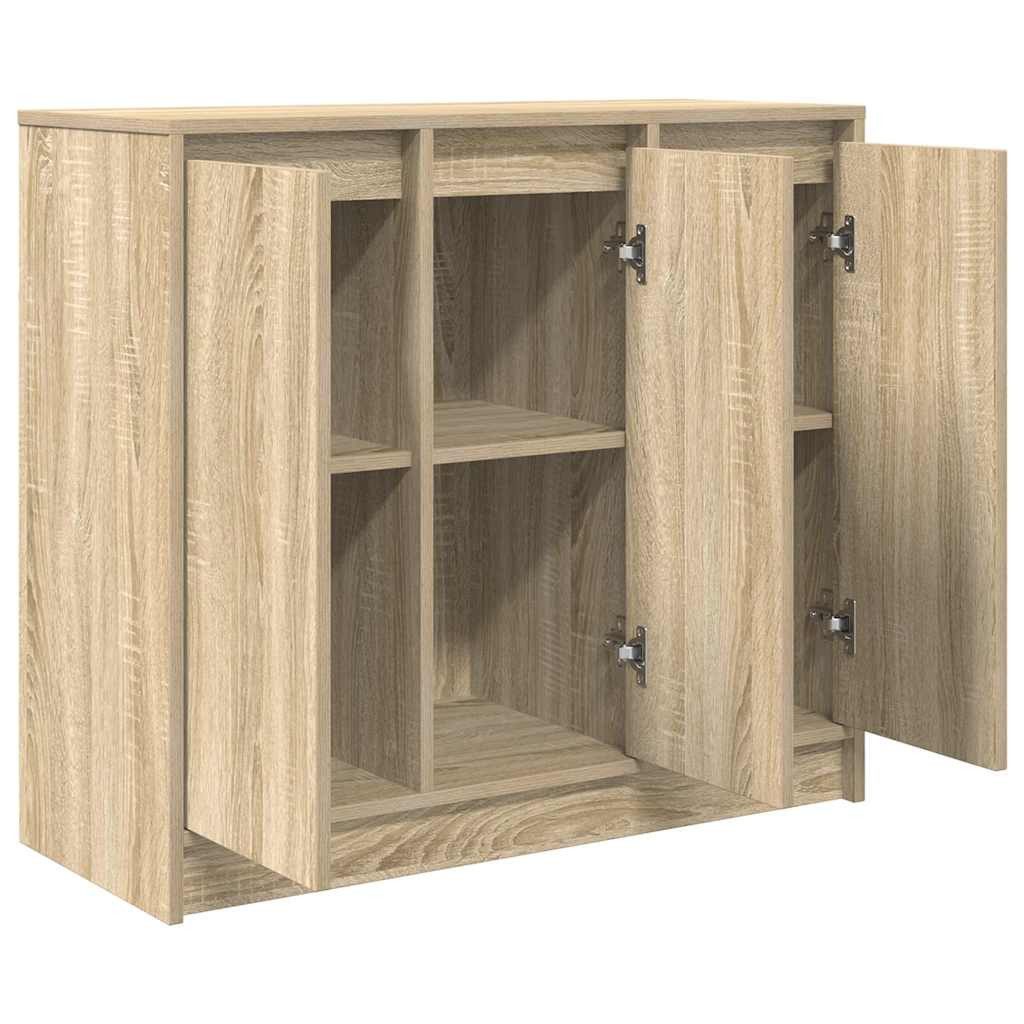 vidaXL Sideboard Sideboard Sonoma-Eiche 85x34x76 cm Holzwerkstoff (1 St) – Bild 5 von 5