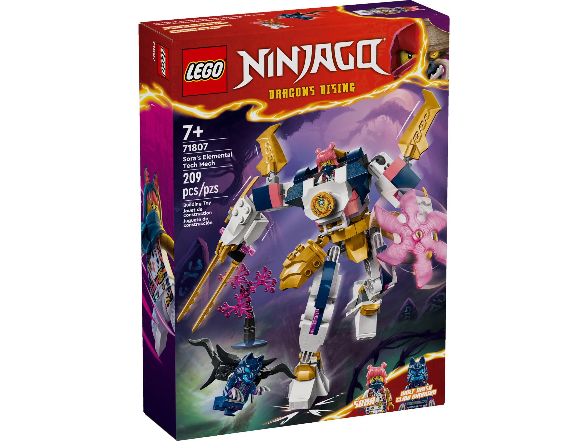 LEGO® LEGO® Ninjago 71807 Soras Technikmech Konstruktionsspielsteine, (209 St)