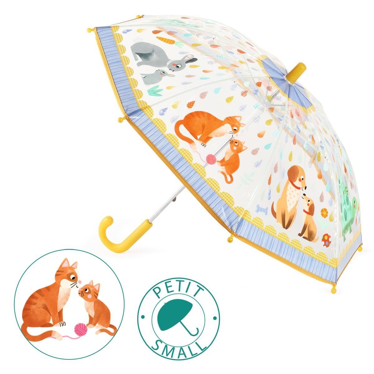 DJECO Stockregenschirm Kinderregenschirm mit Tiermotiven für Kinder ab 3 Jahren – Bild 3 von 3