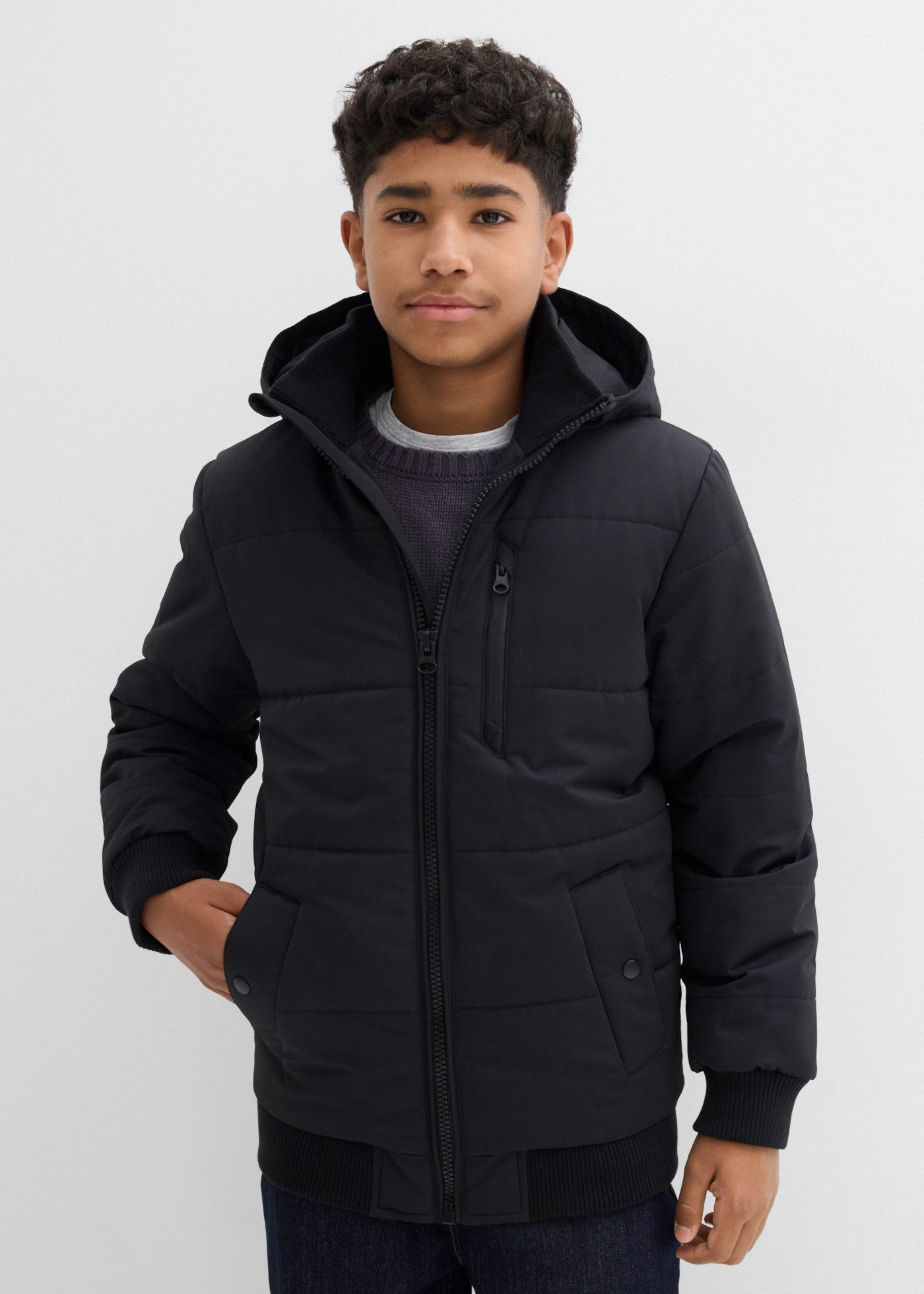 bonprix Steppjacke für Jungen, mit Stehkragen