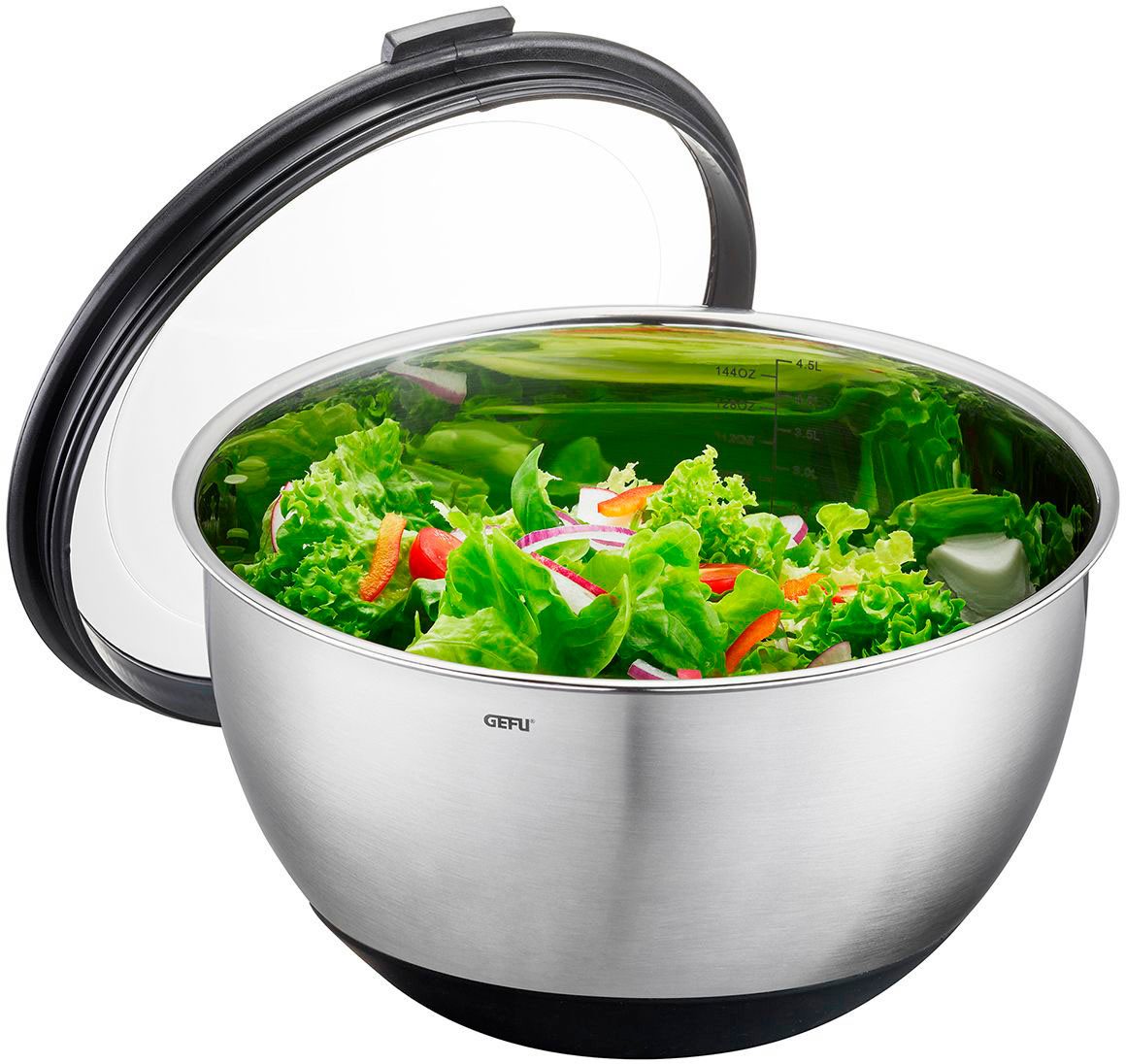 GEFU Servierschüssel MUOVO, Edelstahl, inkl. luftdichtem Aufbewahrungsdeckel