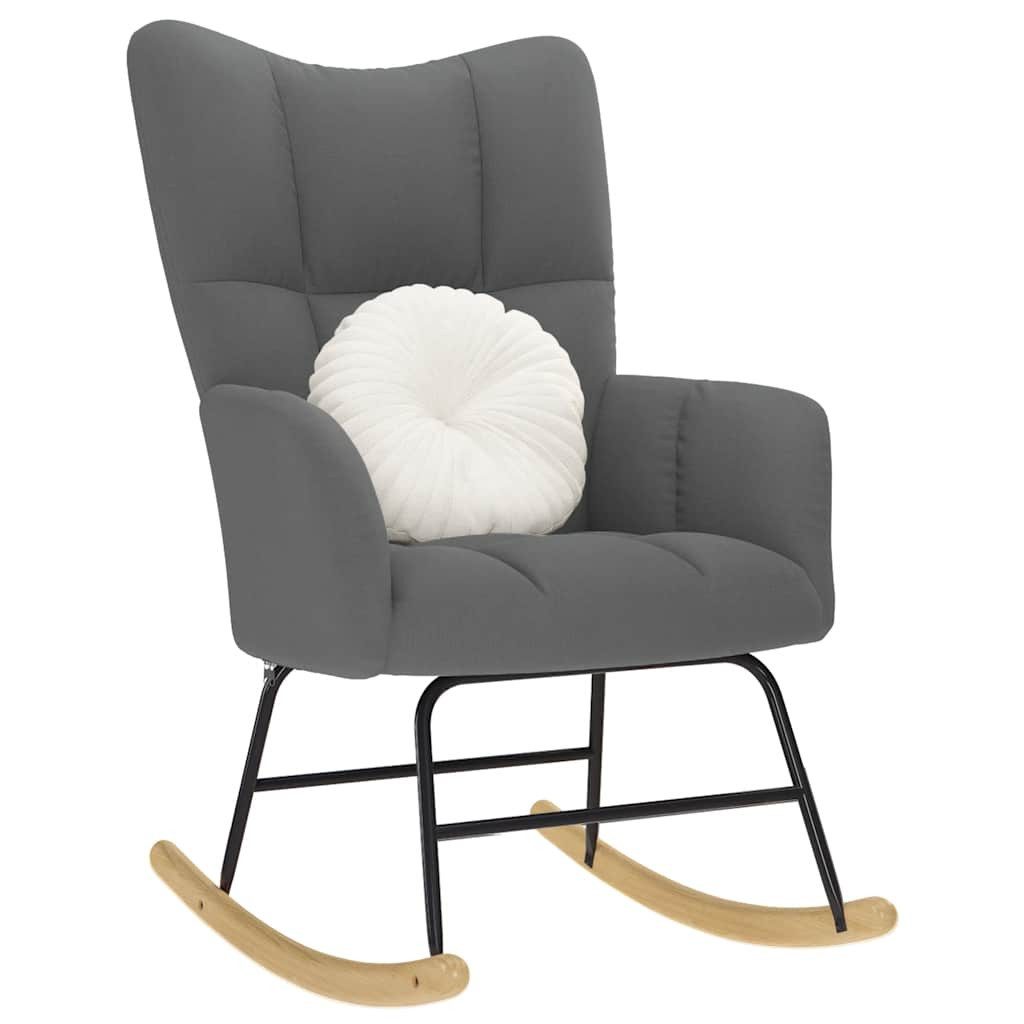 vidaXL Schaukelstuhl Schaukelstuhl Dunkelgrau Stoff
