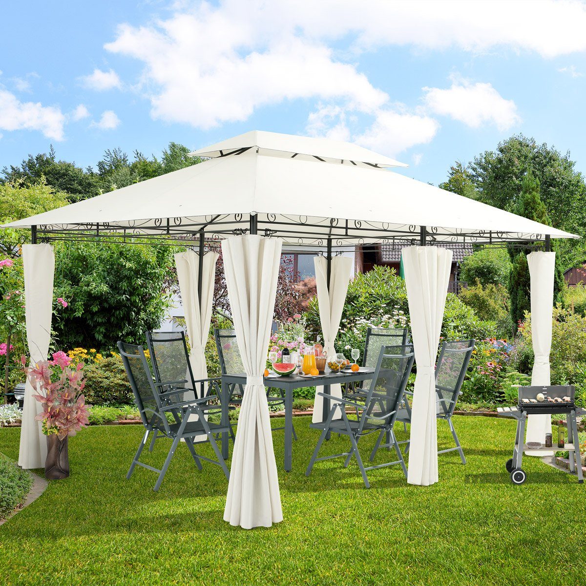 Casaria Pavillon Topas, 3x4m, UV-Schutz 50+, günstig online kaufen