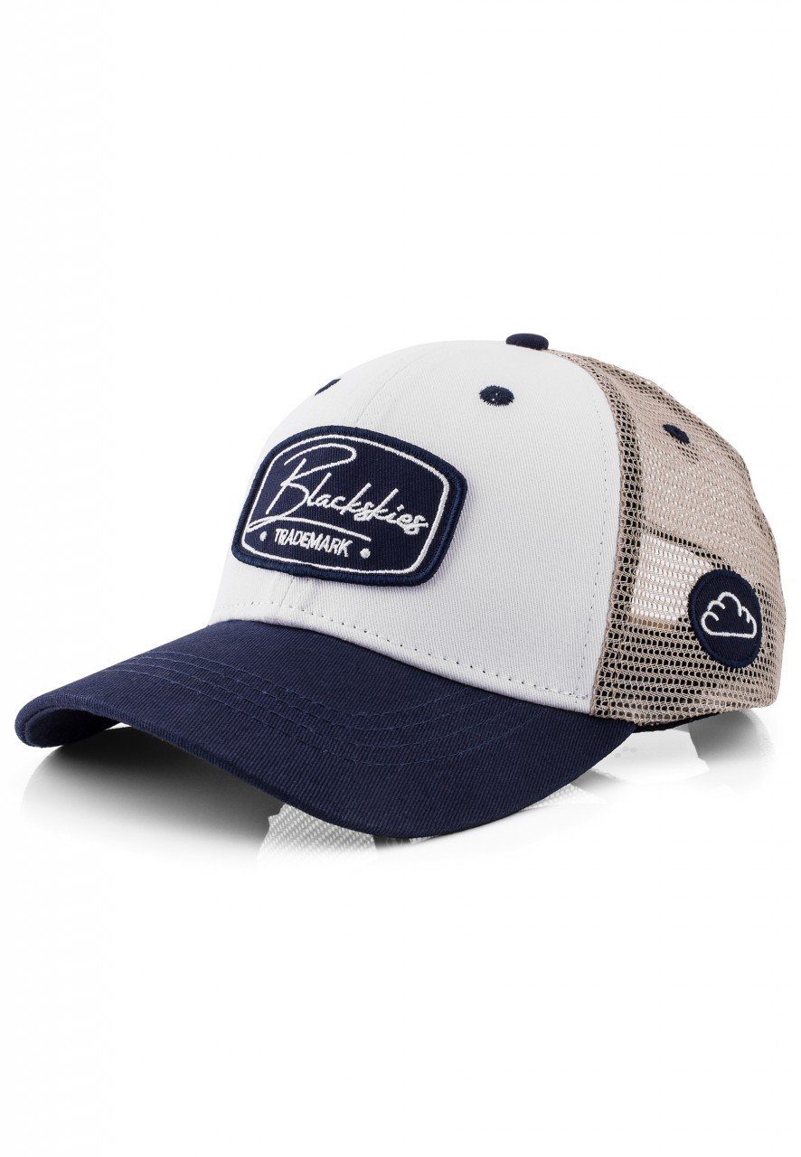 Blackskies Baseball Cap Race Baseball Cap Weiß-Navyblau-Sand