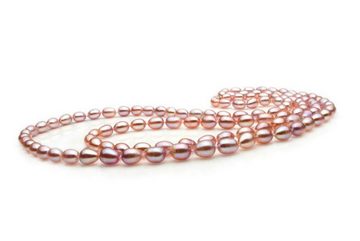 Gaura Pearls Perlenkette, 925er rhodiniertes Silber