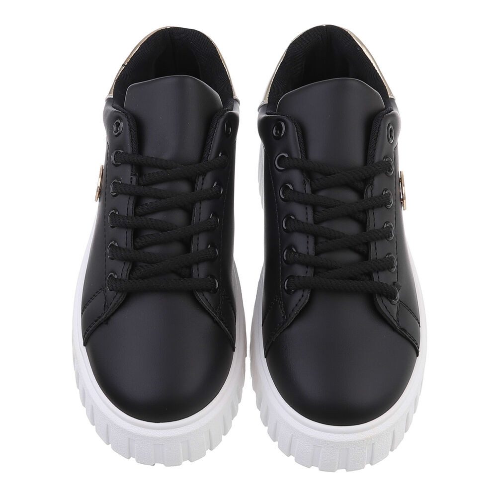 Ital-Design Damen Low-Top Freizeit Sneaker (88519213) Flach Sneakers Low in Schwarz – Bild 4 von 5