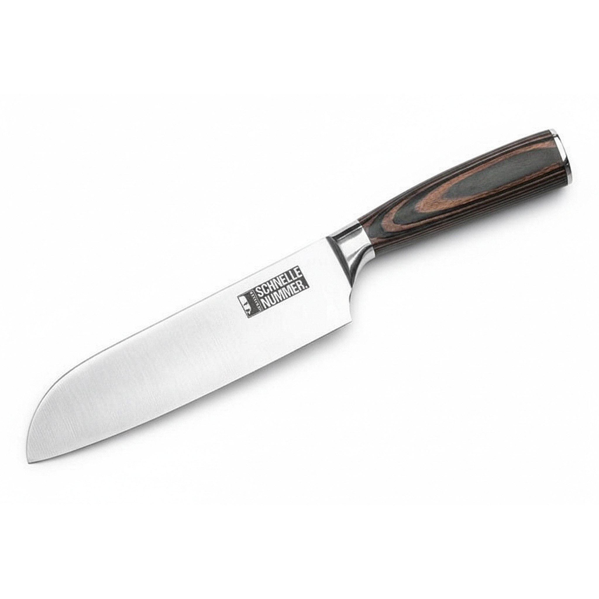 HENSSLERS Santokumesser 17 cm Edelstahlklinge Holzgriff