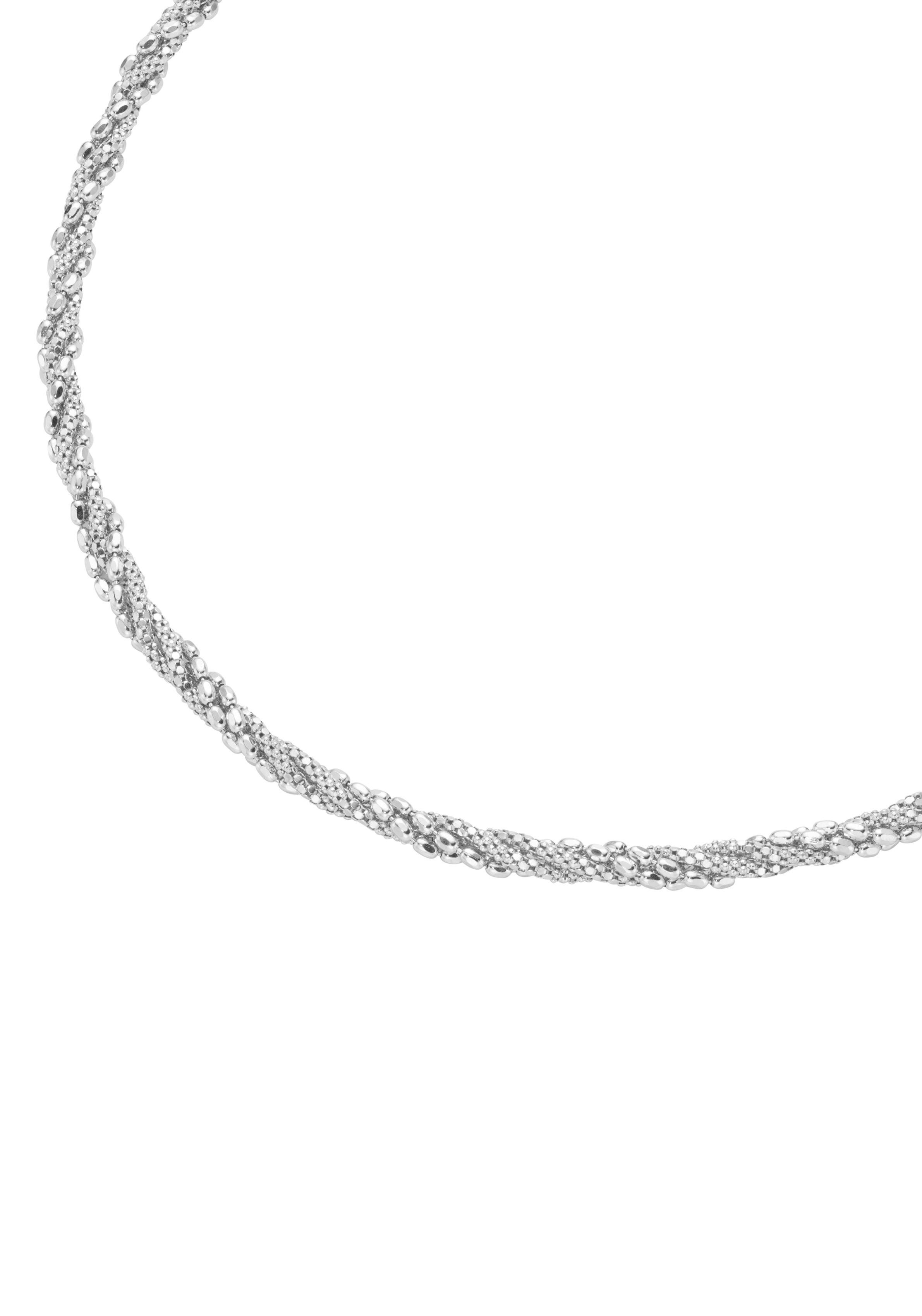 Firetti Silberkette Schmuck Geschenk, rhodiniert, teilweise diamantiert,  massiv, zu Kleid, Shirt, Jeans, Sneaker! Anlass Geburtstag Weihnachten | Silberketten