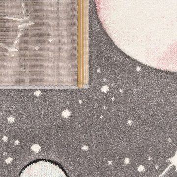 Kinderteppich Kinderteppich Spielteppich Mit Planeten Und Sternen, TT Home, Läufer, Höhe: 17 mm