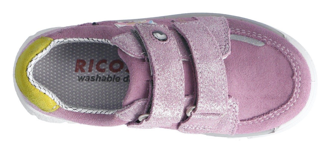 rosa-metallic-Einhorn mit Sneaker normal Reflektor Blinkschuh WMS: Bobi Ricosta