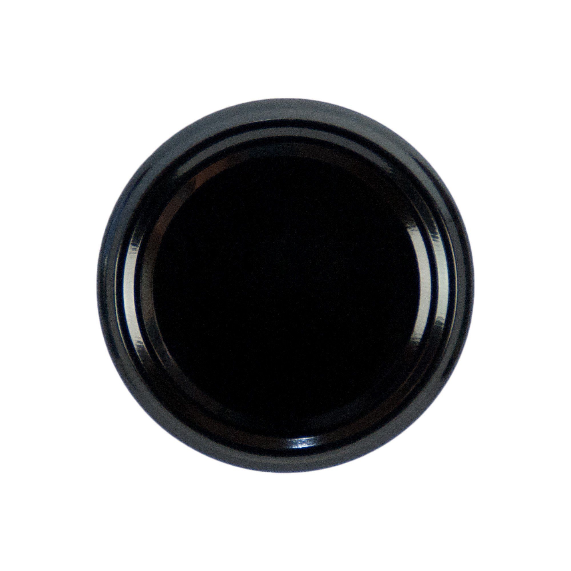 MamboCat Einmachglas Einmachglas 350 ml Sturzglas Marmeladenglas Glas Deckel, 6er schwarzer Set