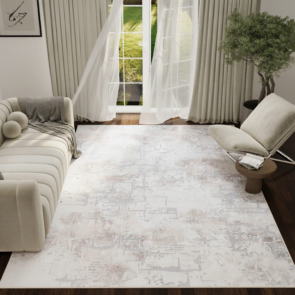 Tapiso Designteppich ASH, rechteckig, Höhe: 8 mm, Rutschfest, pflegeleicht, weicher Kurzflor