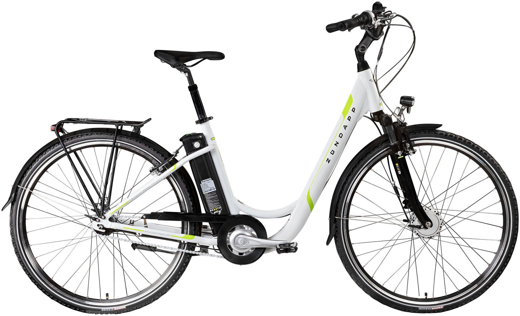 Zündapp E-Bike Cityrad Z517, 7 Gang Shimano, Nabenschaltung, Frontmotor, 531 Wh, (mit großem Frontkorb), Pedelec, Elektrofahrrad für Damen u. Herren