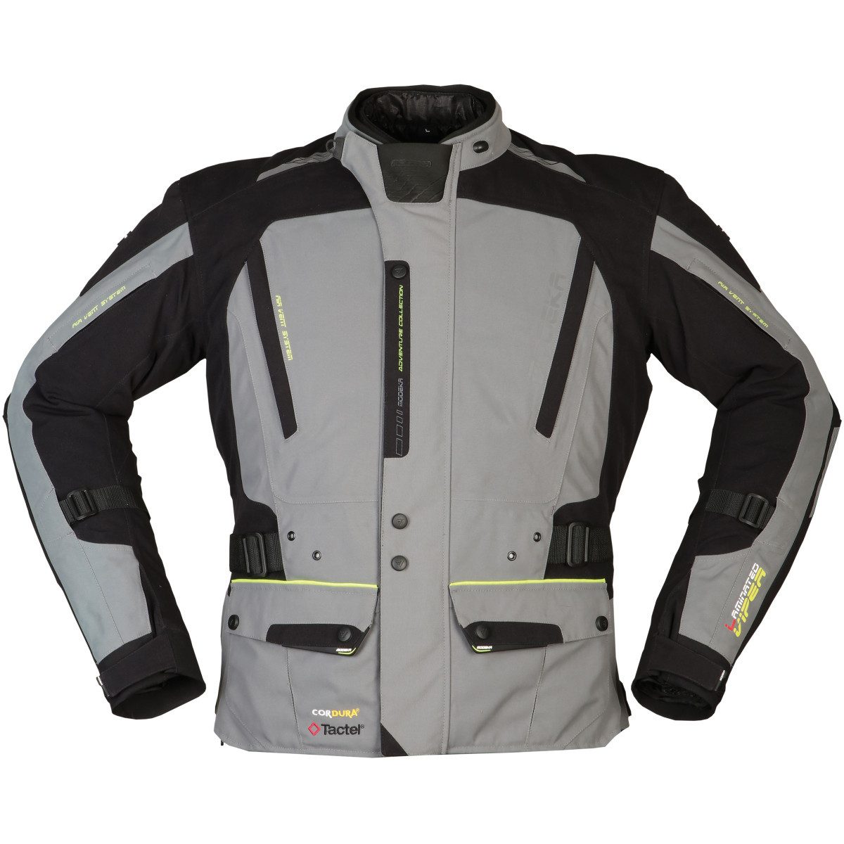 Motorradjacke Modeka Viper LT Textiljacke grau / schwarz