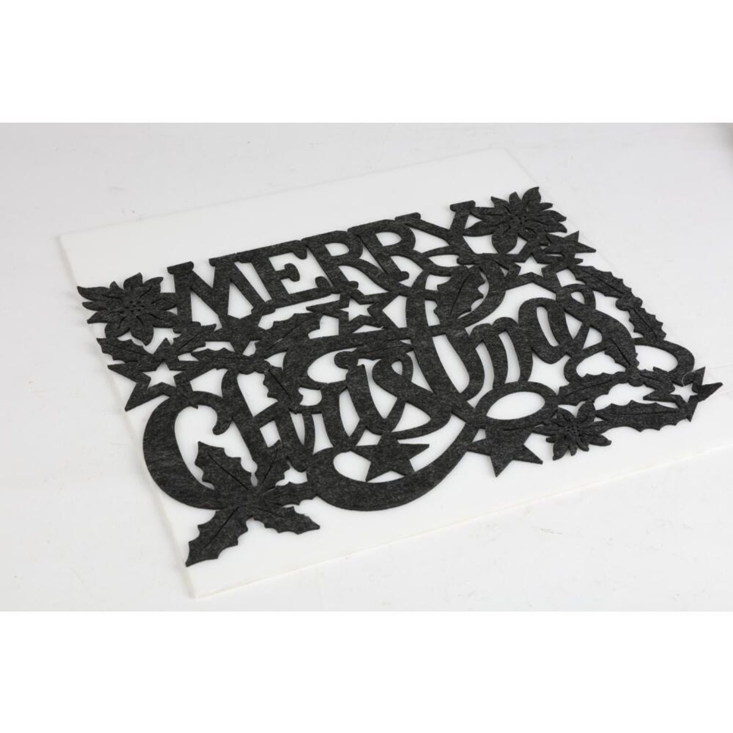 BURI Platzset 24 Stück Platzdeckchen Tischset "Merry Christmas" kleine Tischdecken