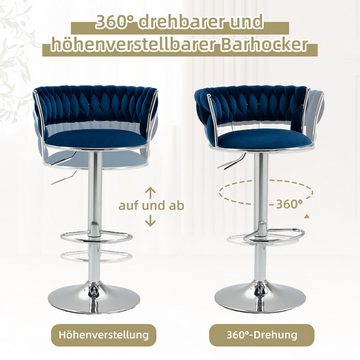 OKWISH Barhocker mit 2 höhenverstellbaren Stühlen mit Fußstütze (2 St)