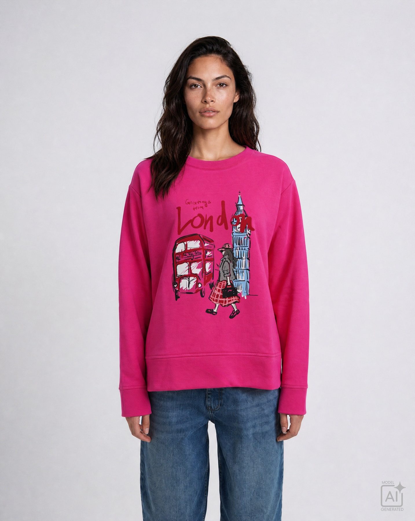 Milano Italy Strickpullover ROUND NECK SWEAT SHI