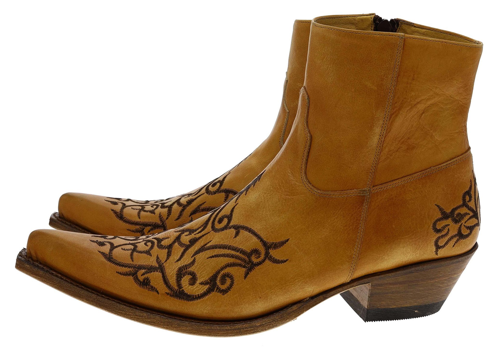 Sendra Boots JAVIE 7216 Braun Westernstiefelette Rahmengenähte Westernstiefelette