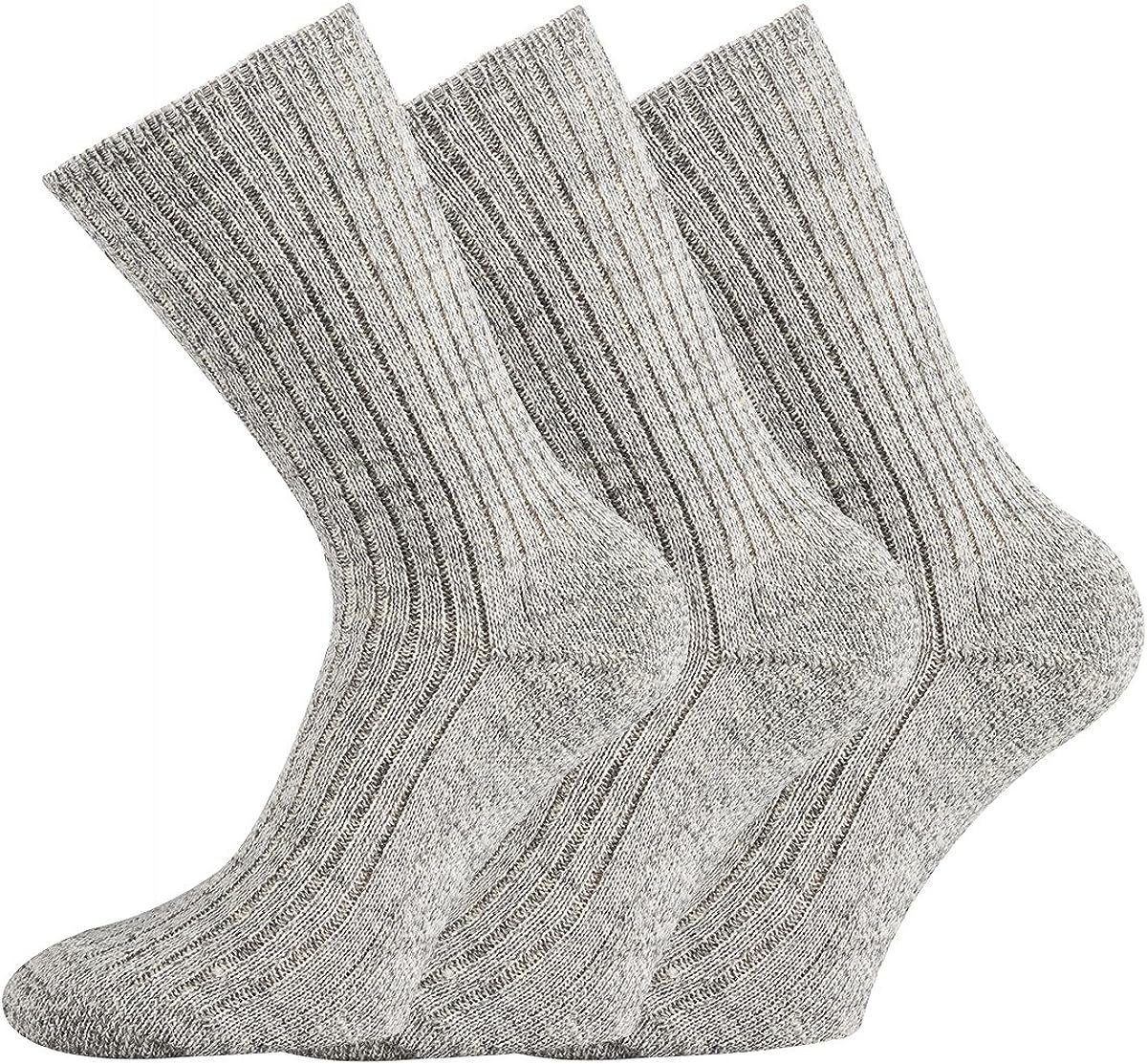 FussFreunde Norwegersocken 3 Wolle 100% Wollsocken Gummidruck Abschlußrand ohne im Paar