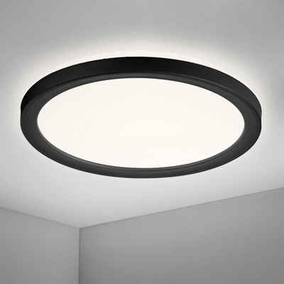 Navaris LED Deckenleuchte LED Deckenleuchte mit zusätzlicher Hintergrundbeleuchtung - 12 Watt