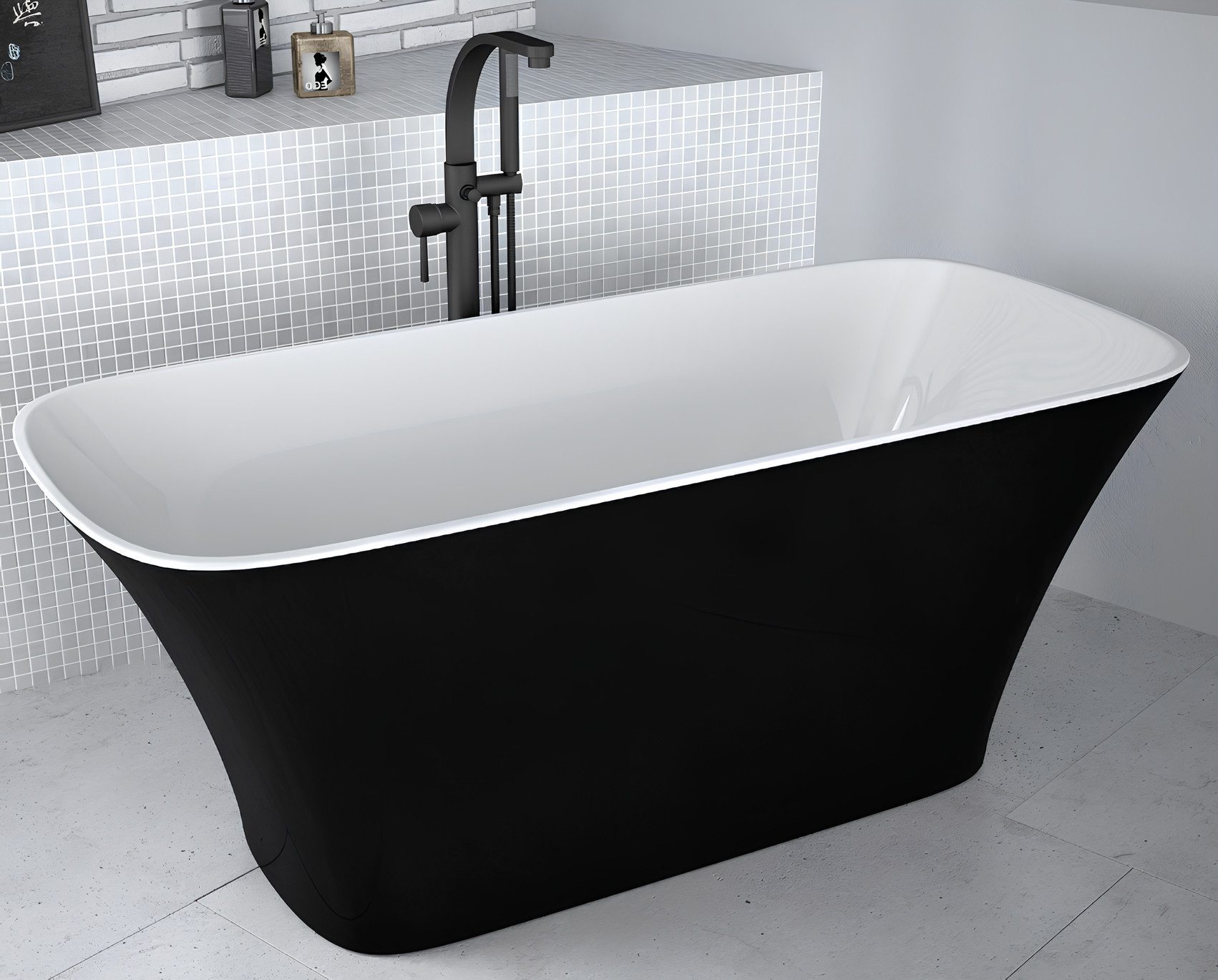 Xlmoebel Badewanne Freistehende Badewanne aus hochwertigem Acryl in elegantem Design, Hergestellt in Europa