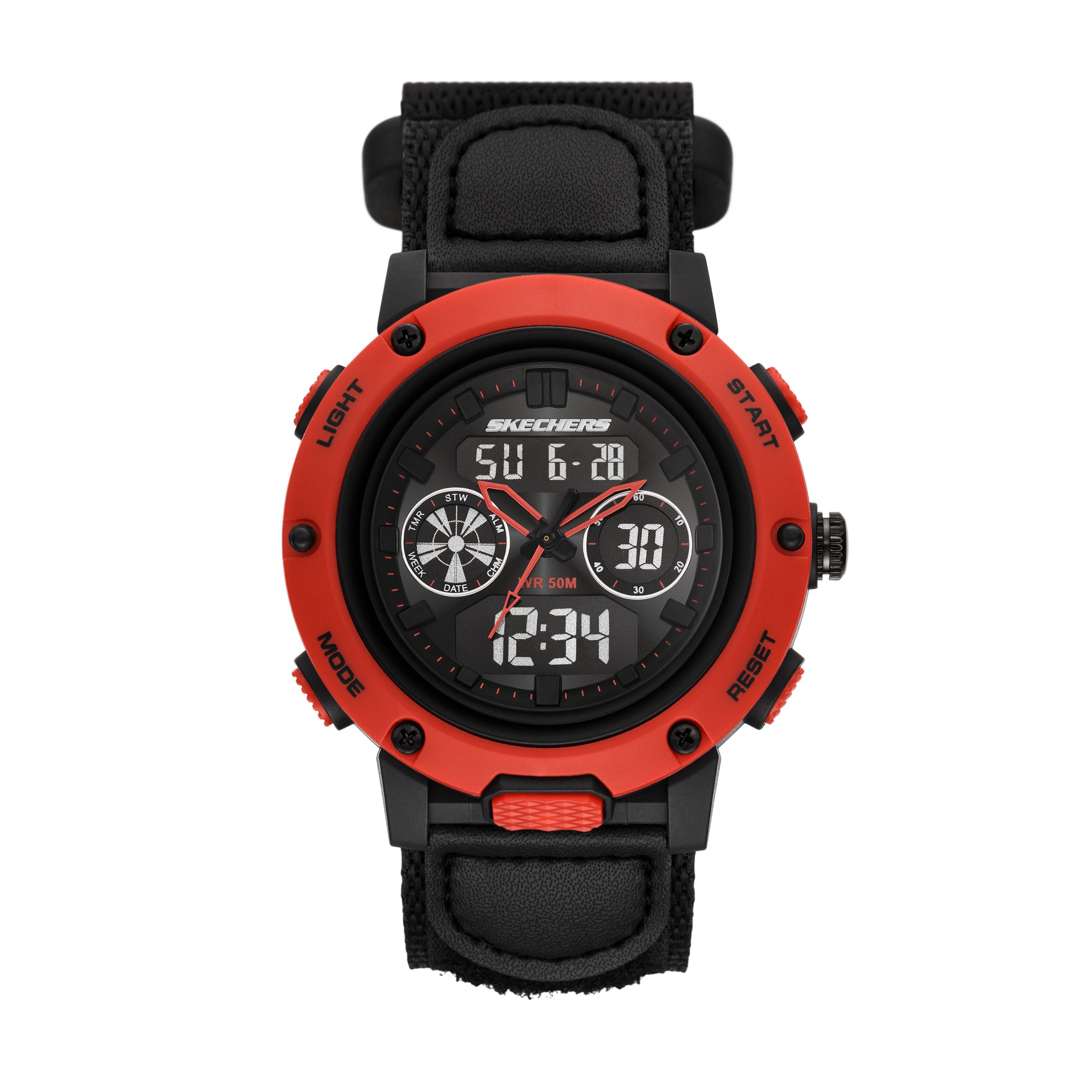 Skechers Chronograph Warner SR1201, Quarzuhr, Armbanduhr, Herrenuhr, digital, analog, Tag, Wochentag