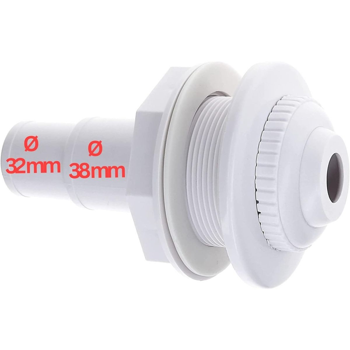 Amapool Poolschlauch Amapool Einströmdüse mit schwenkbarem Düsenkopf, (1 St), Amapool Einströmdüse 14 cm I Einlaufdüse für Pool mit Schlauchtülle 38