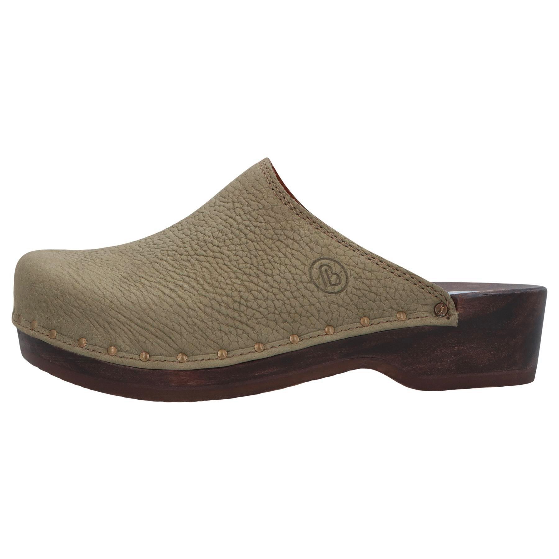 BERKEMANN Berkemann Erwachsene Holz Natur-Toeffler Clogs Led Schlappen