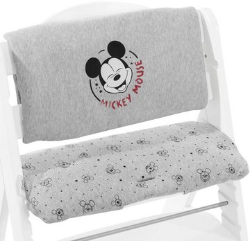 Hauck Kinder-Sitzauflage Deluxe, Mickey Mouse grey, (2-tlg), für ALPHA+ Holzhochstuhl und weitere Modelle