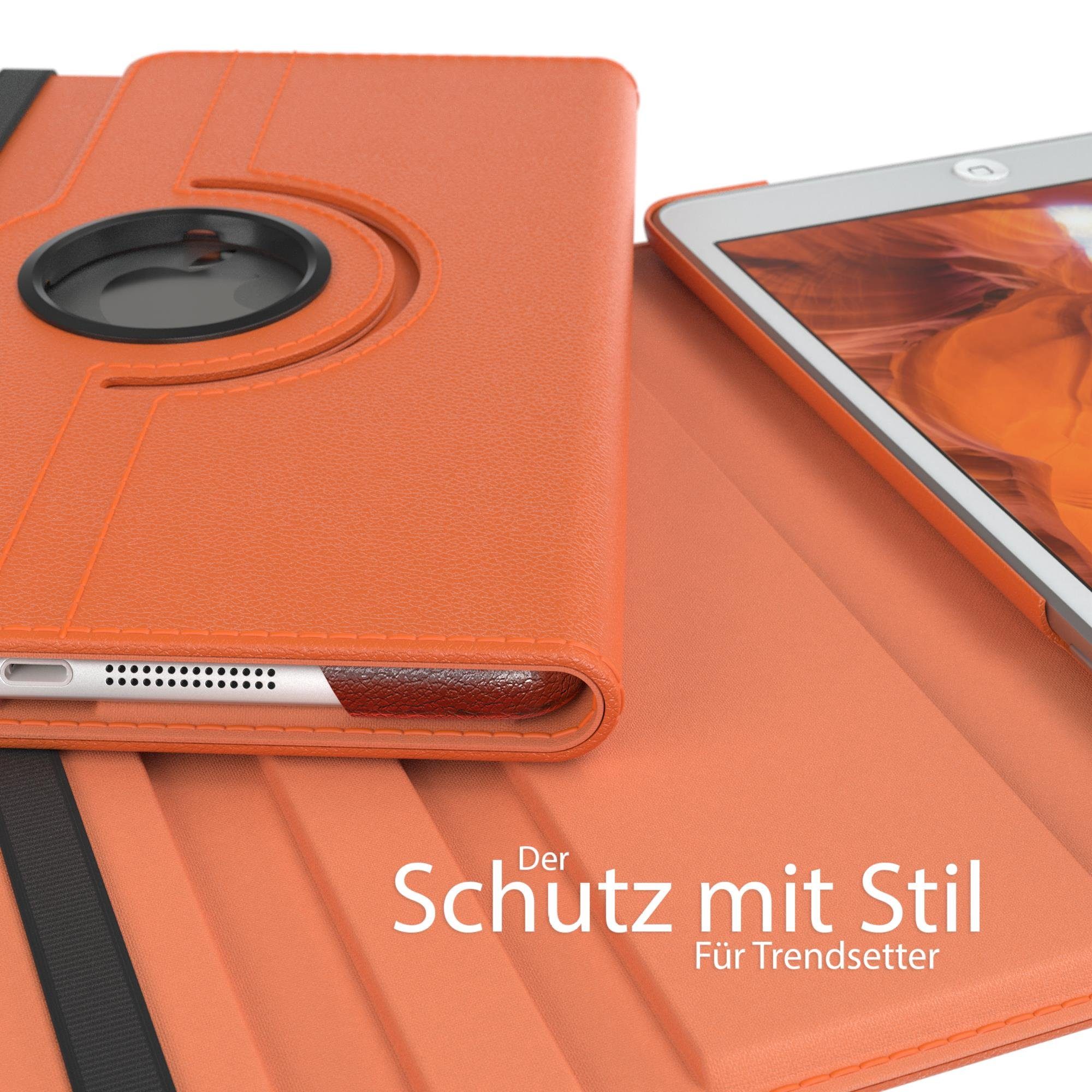 EAZY CASE Tablet-Hülle Rotationcase für Apple iPad Mini 1. / 2. / 3. Gen. 7,9 Zoll, Tabletschutz robust magnetisch verstellbar Klappetui mit Deckel Orange