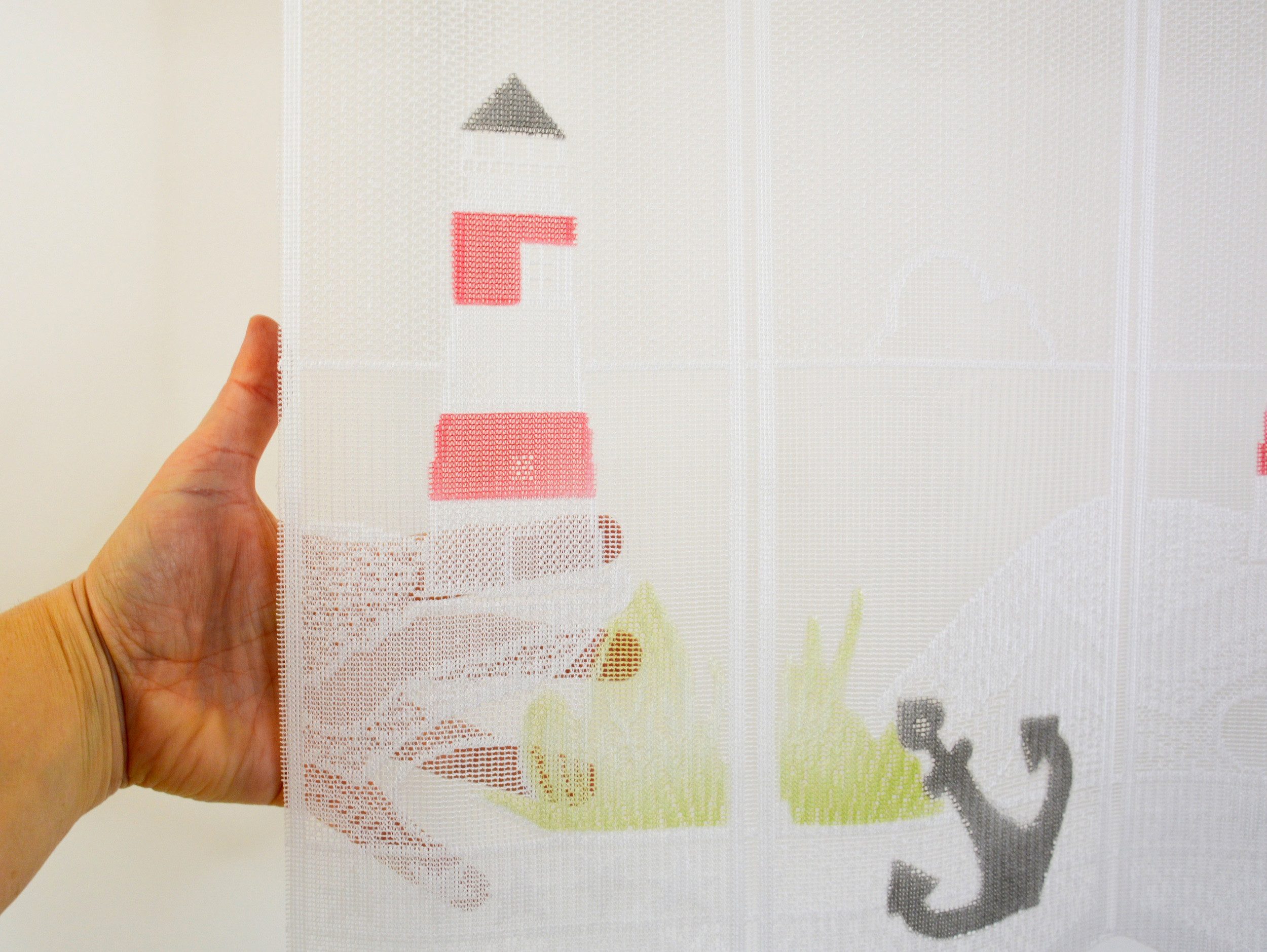 Clever-Kauf-24 Scheibengardine Scheibengardine Leuchtturm, HxB 45x135cm, günstig online kaufen