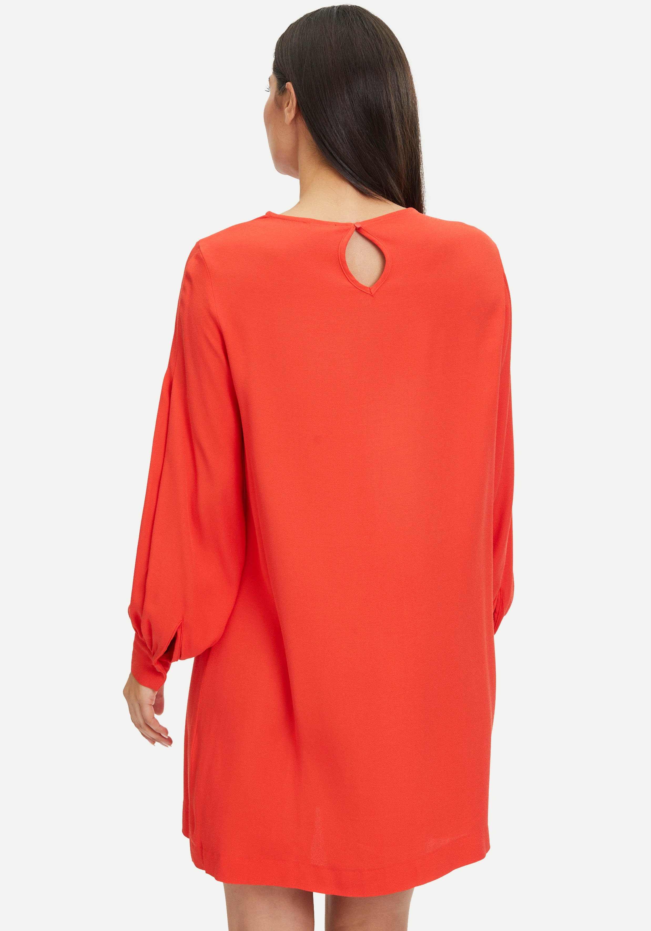 NEUE mit red Tamaris Rundhalsausschnitt- A-Linien-Kleid KOLLEKTION fiery